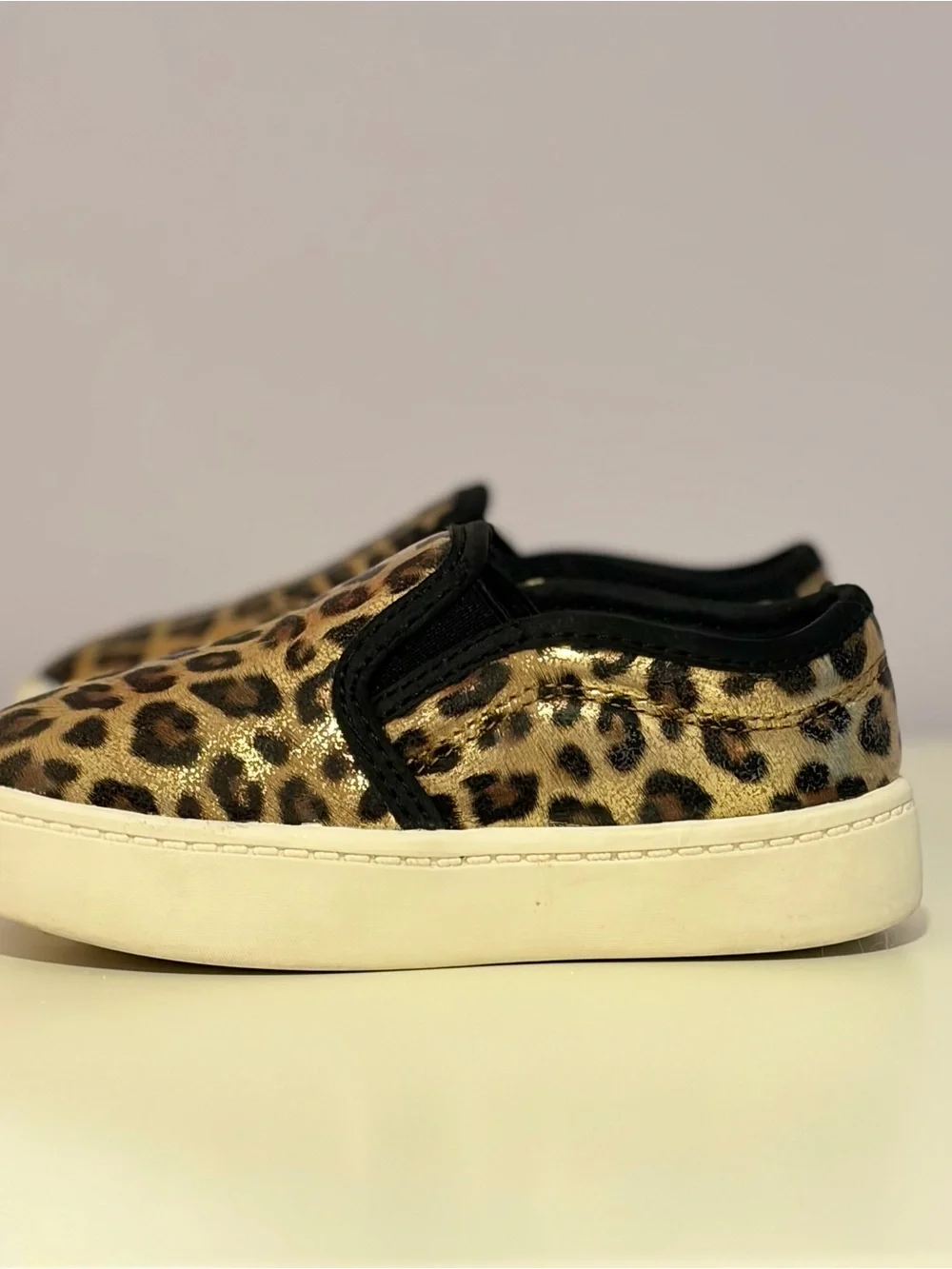 VGUC Carter’s Leopard Print Slip-On Sneakers Shoes Size 8M